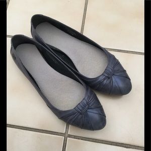 Blue Born leather ballet flats.