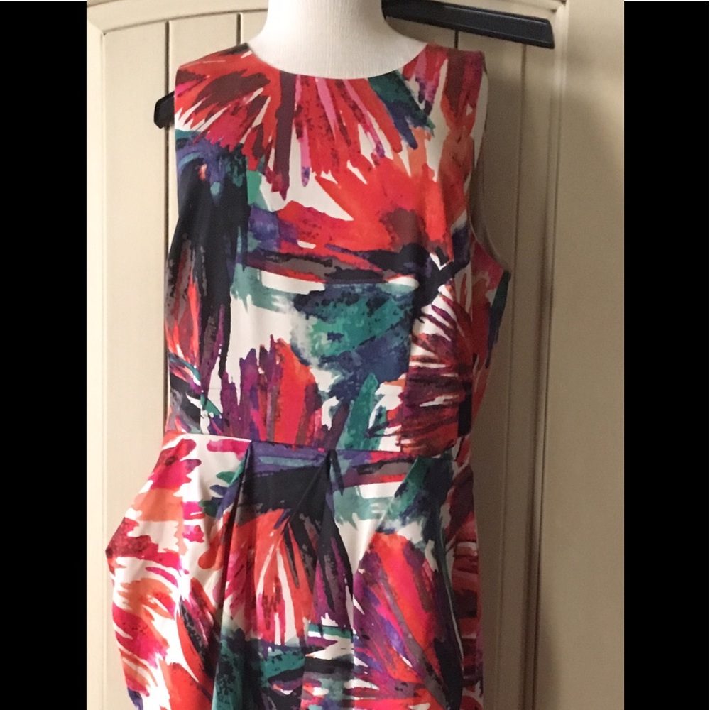 One of a kind asymmetrical multi/colored dress
