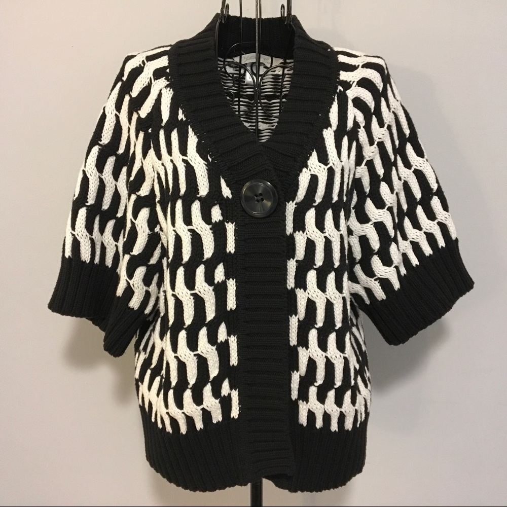 Jillian Nicole Bold Black and White Cardigan