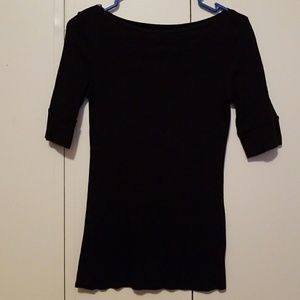 Cute Old Navy Black Boatneck Top
