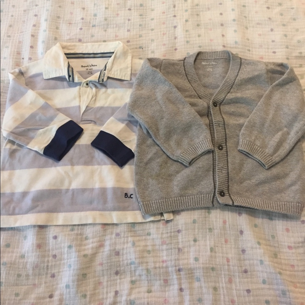 Cute button down and cardigan set from Paris