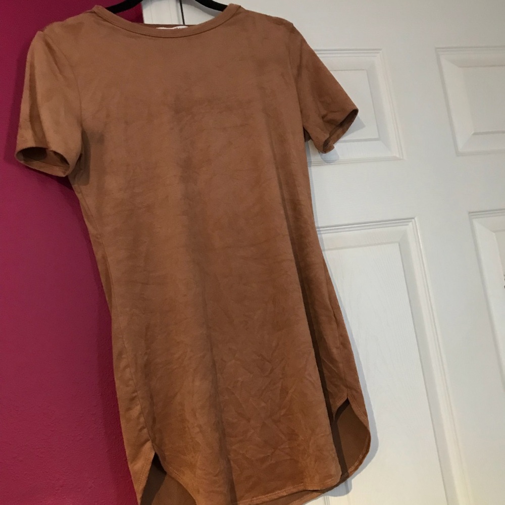 Suede brown dress