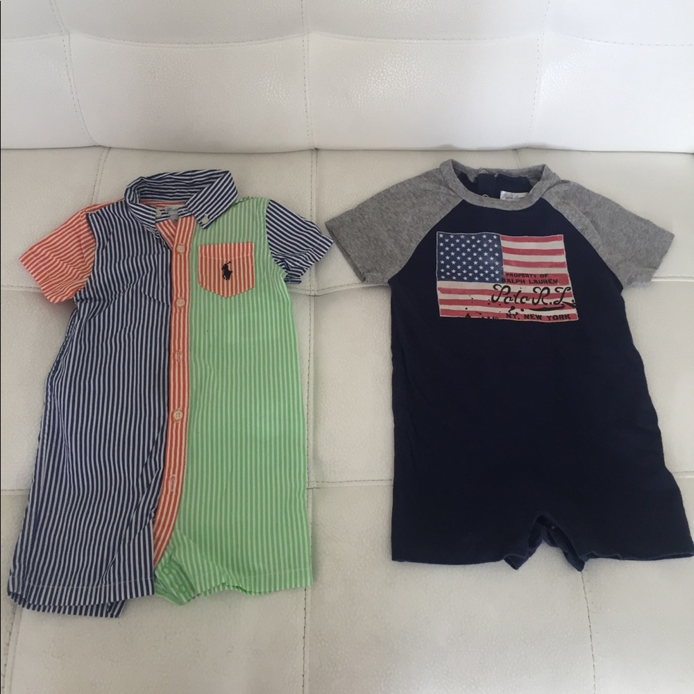 2 polo Ralph Lauren bodysuit romper