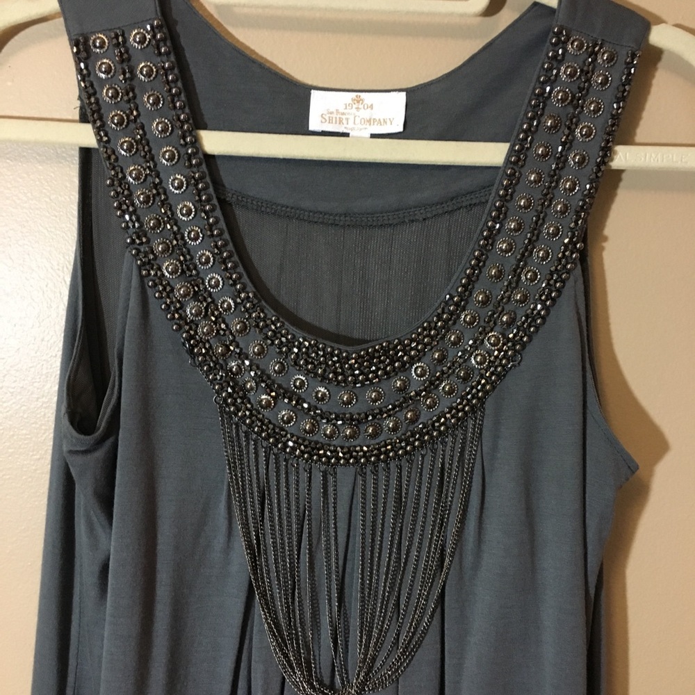 Boutique Bubble Hem Embellished Dress