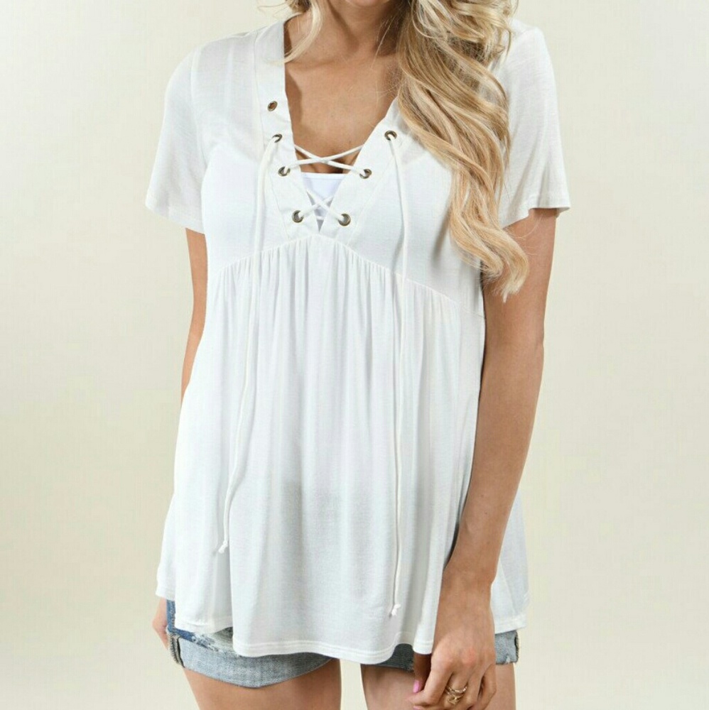 Pulse Boutique Lace up Top