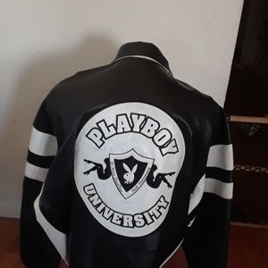 A black play boy jacket