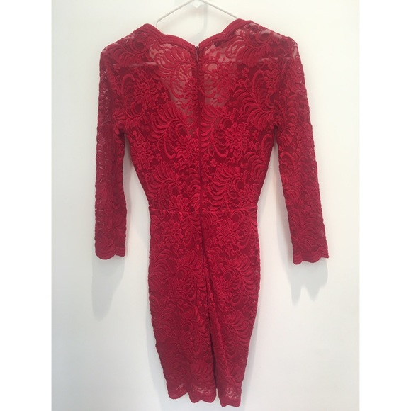 ❌❌SOLD❌❌Red lace Bebe Dress❤ - Picture 2 of 4