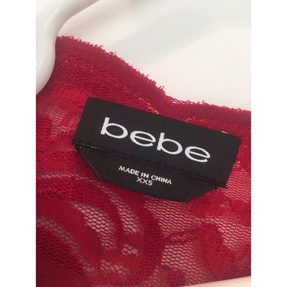 ❌❌SOLD❌❌Red lace Bebe Dress❤ - Picture 3 of 4