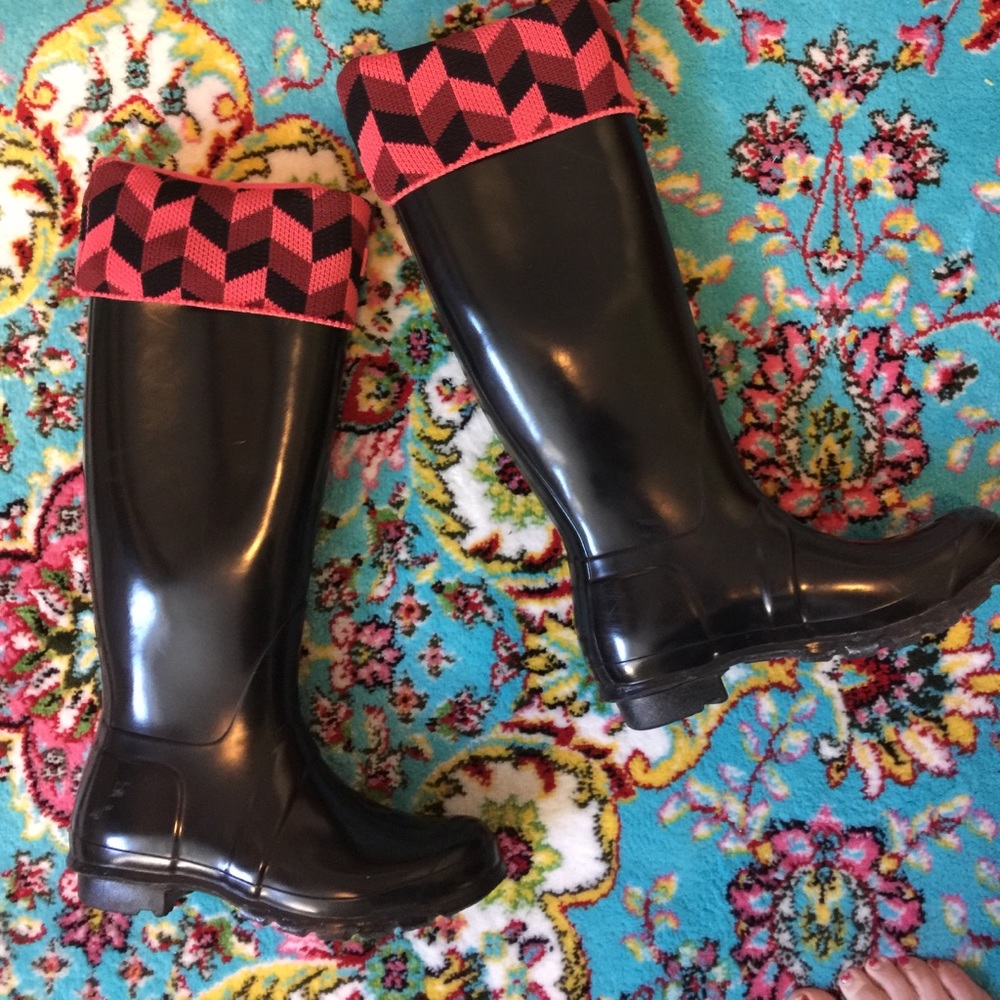 Hunter Tall Glossy Boots in black