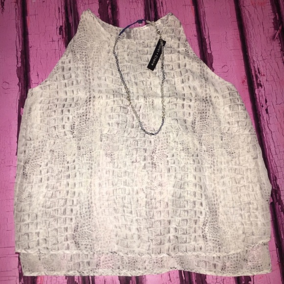 Violet & Claire Tops - Violet & Claire Snakeskin-Like Print Blouse