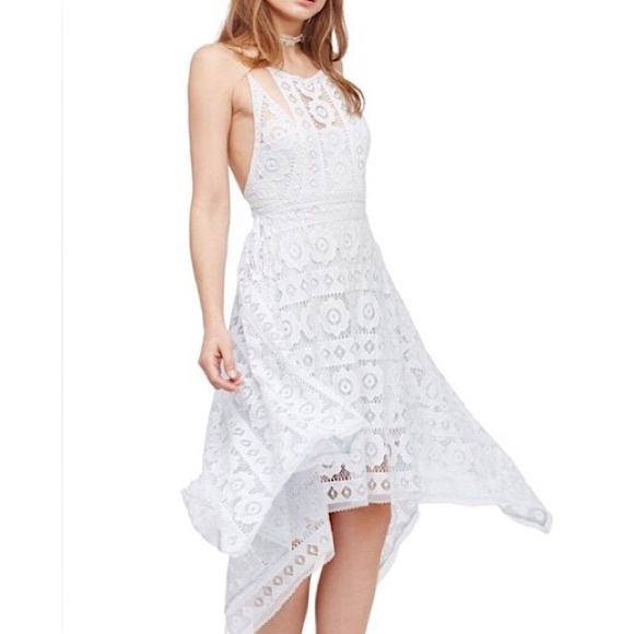 Free People Dresses & Skirts - Free People Open Back Lace Mini Dress NWT