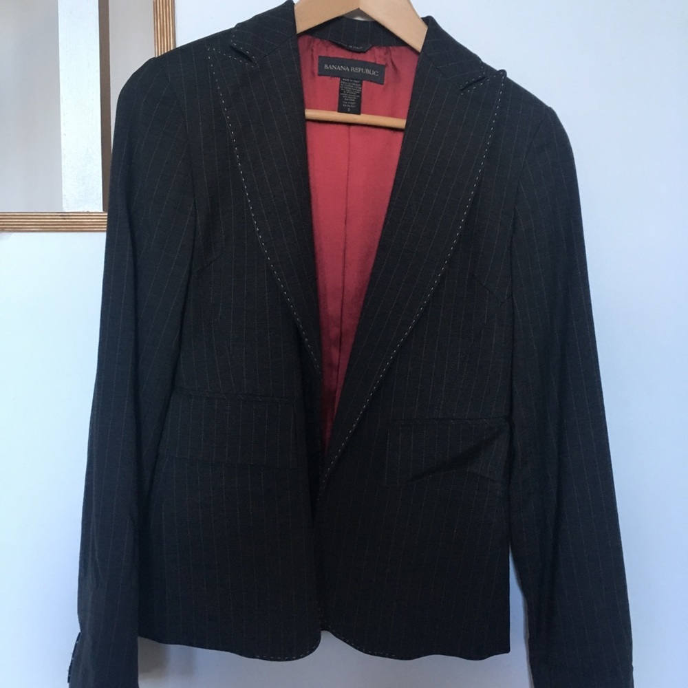 Gray pin stripe blazer