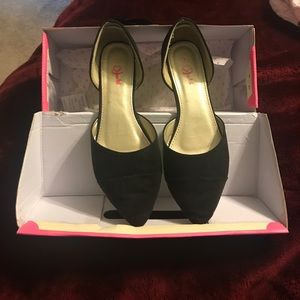 Suede d’Orsay Flats