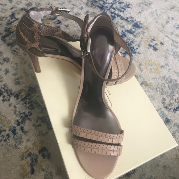 Coach Hally Printed Python Heels Sz 10 - Picture 4 of 7