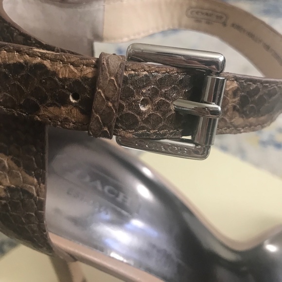 Coach Hally Printed Python Heels Sz 10 - Picture 7 of 7