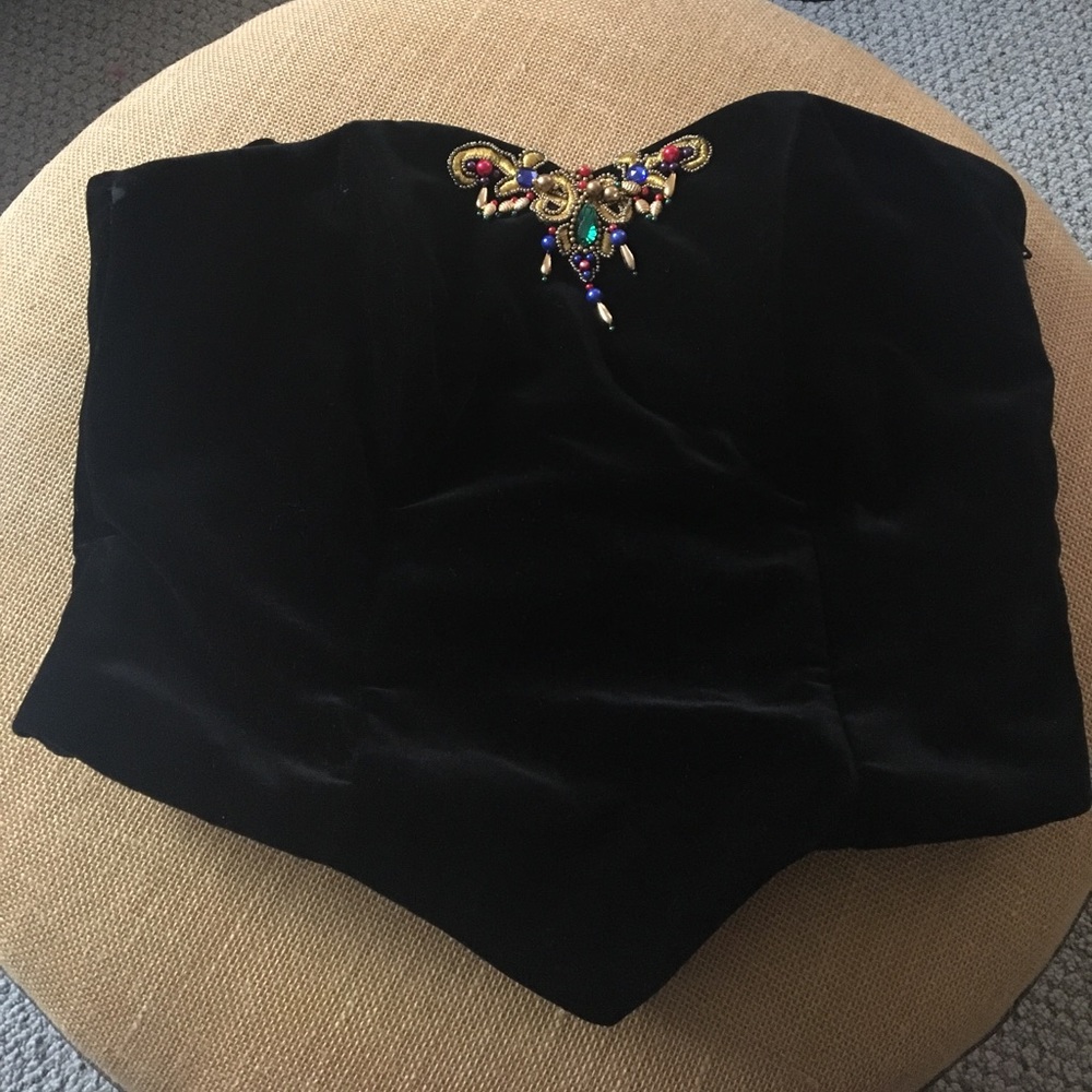 Velvet corset top