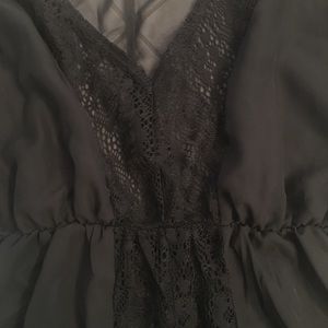 Black swim coverup dress