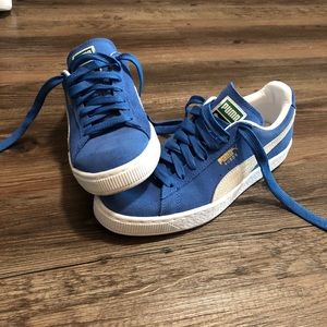 Puma Blue Suede Classic Shoes