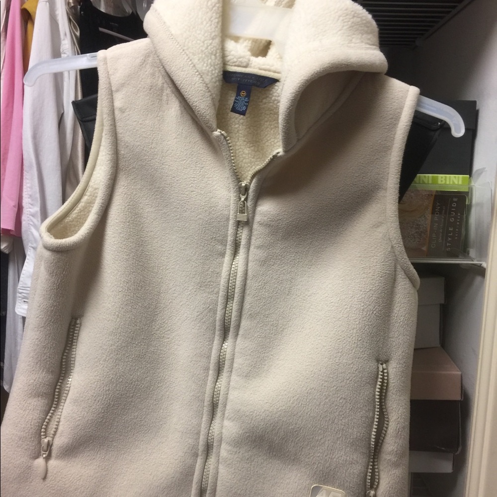 AMERICAN EAGLE FLEECE VEST WITH HOOD