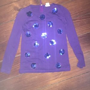 Jcrew never worn purple size 8 sequins circles.