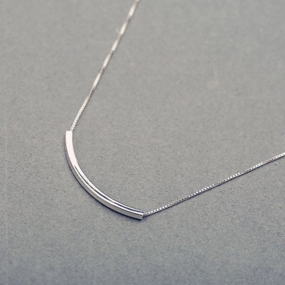 Dainty Bar NWT Silver Tone Chain Pretty Necklace