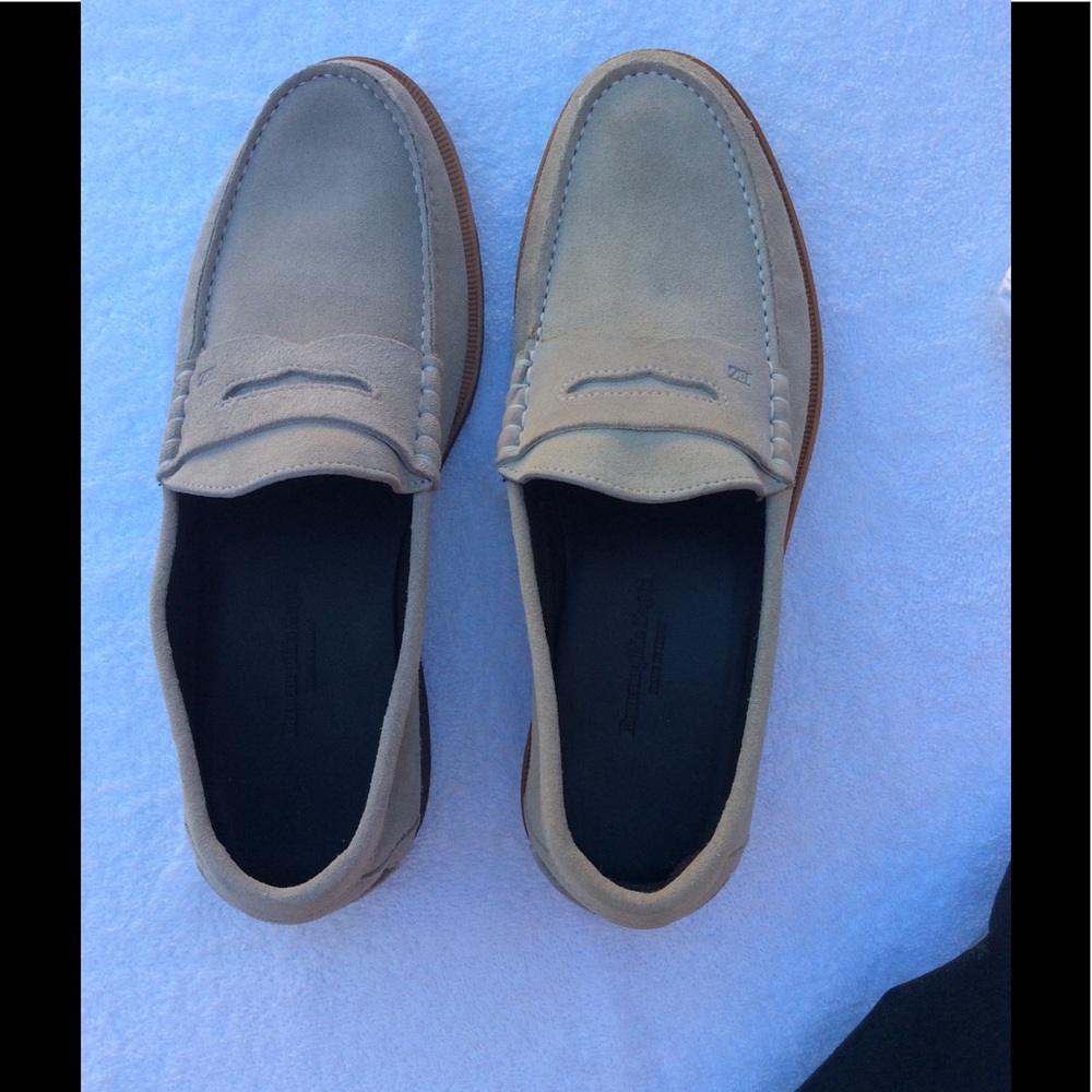 ERMENEGILDO ZEGNA  Suede Loafers, new never worn!