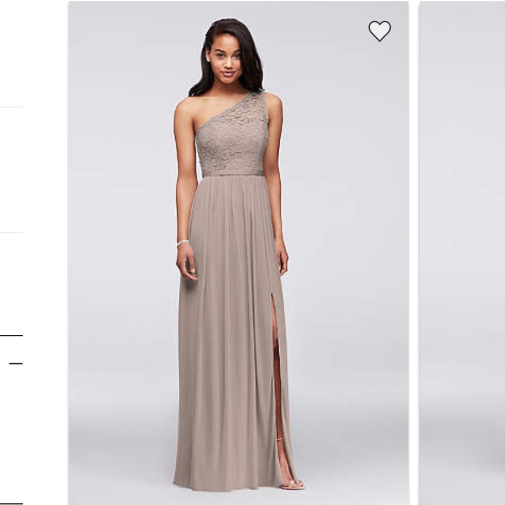 Long One Shoulder Lace Bridesmaid Dress Size 4