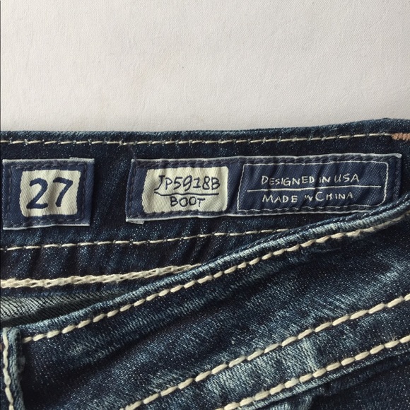 SOLD Miss Me Bootcut Dark Denim Jeans, 27 - Picture 3 of 5