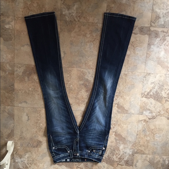 SOLD Miss Me Bootcut Dark Denim Jeans, 27 - Picture 4 of 5