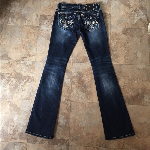 SOLD Miss Me Bootcut Dark Denim Jeans, 27 - Picture 5 of 5