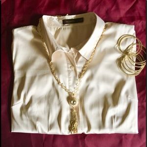 The Limited silky/satin career top