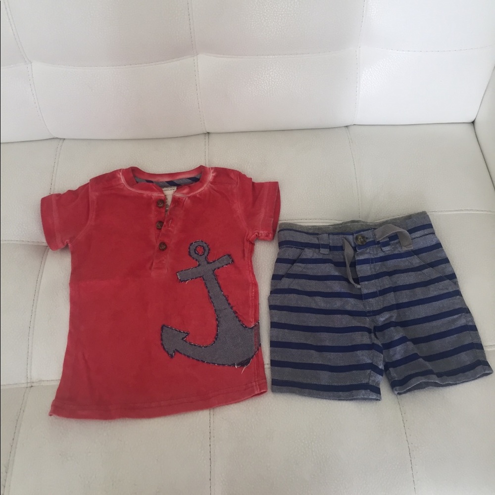 2 piece used short & T-shirt set