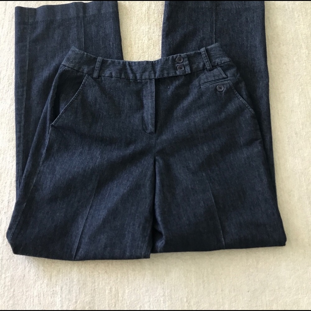 Denim wide leg trousers