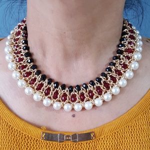 Ruby and Pearl Neckpiece