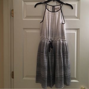 Banana Republic Halter Black and White Dress
