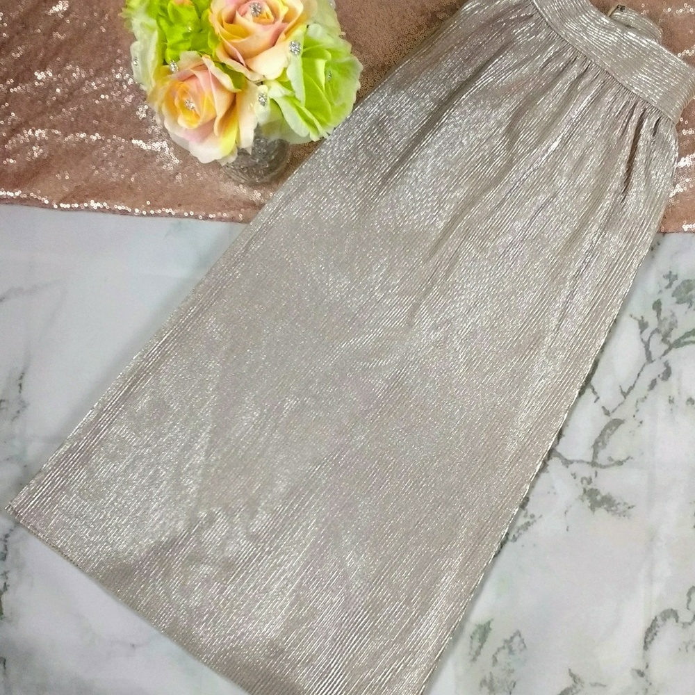 Metallic Pleated Midi Skirt - WHOWHATWEAR X TARGET