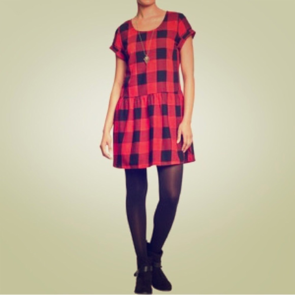 Old Navy Buffalo Check Plaid Dress