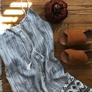 Anthropologie Holding Horses Tie Tunic Swing Dress