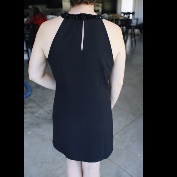 NWT BANANA REPUBLIC black halter dress sz 12 - Picture 3 of 5