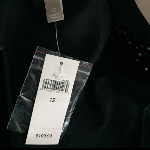 NWT BANANA REPUBLIC black halter dress sz 12 - Picture 4 of 5