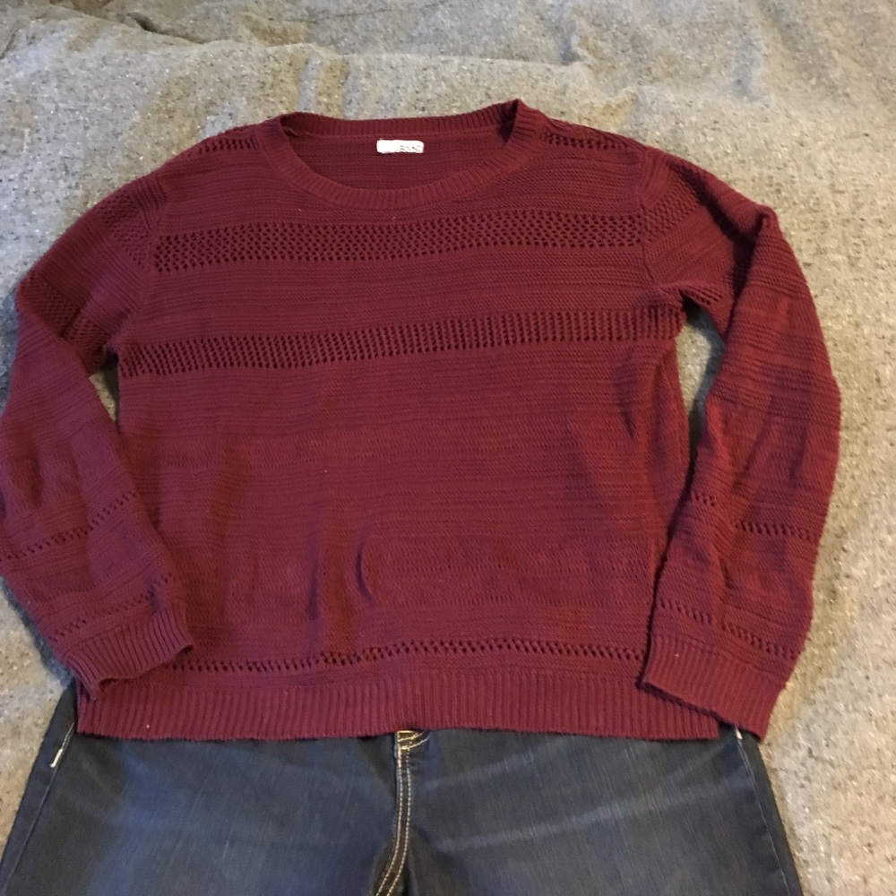 Burgundy sweater