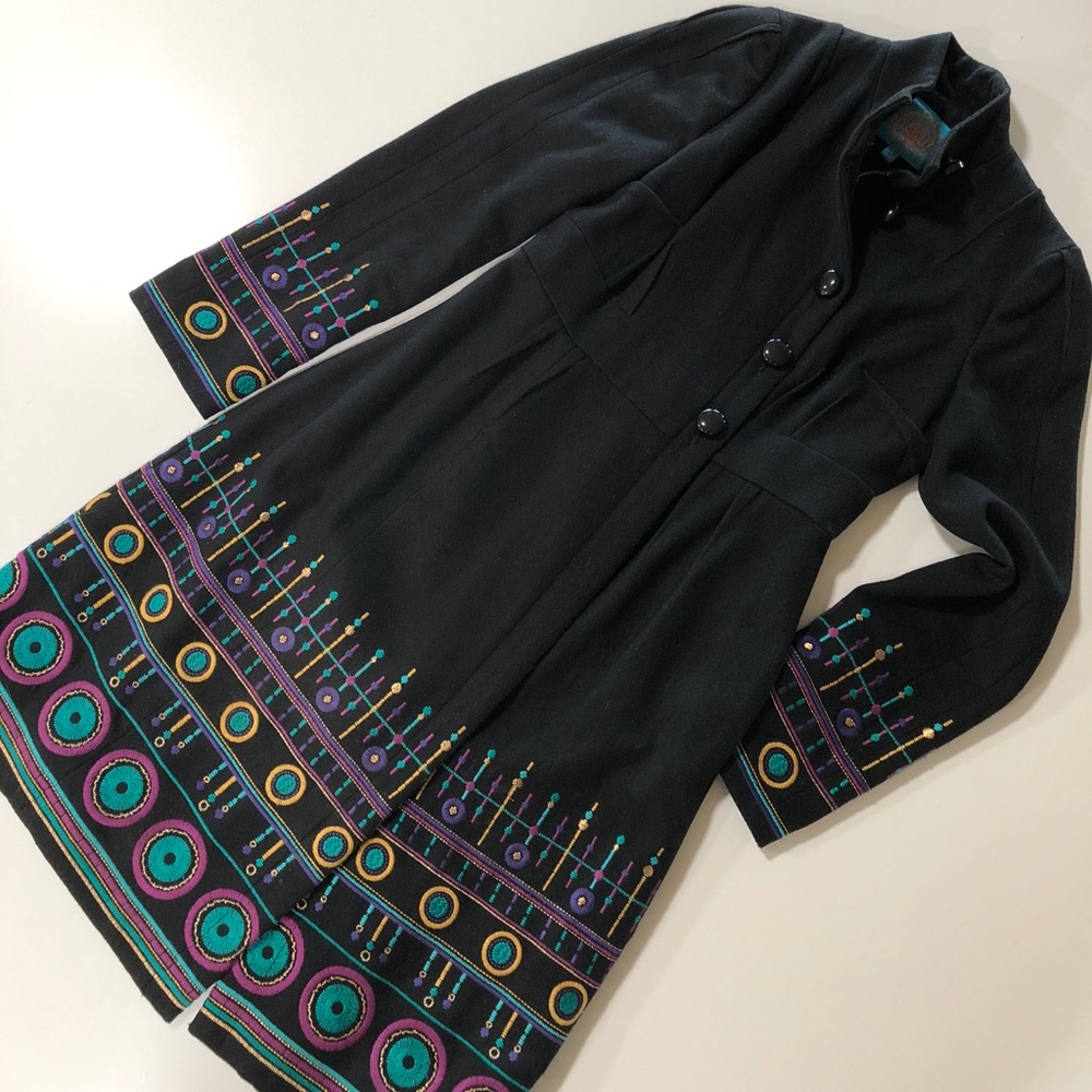 Black Anthropologie wool coat