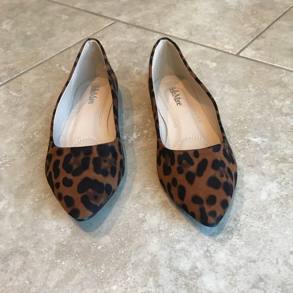 Bella Marie Leopard Suede Flats