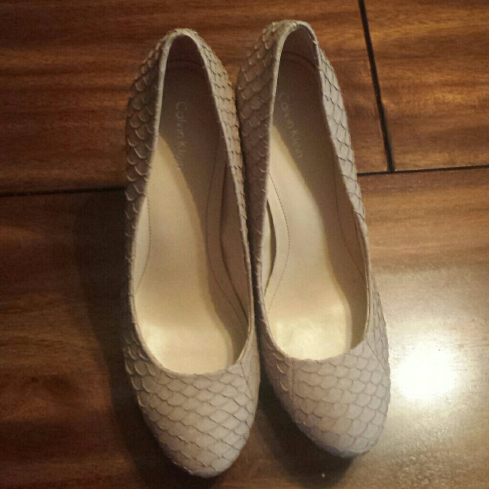 Calvin Klein fish scale style high heels