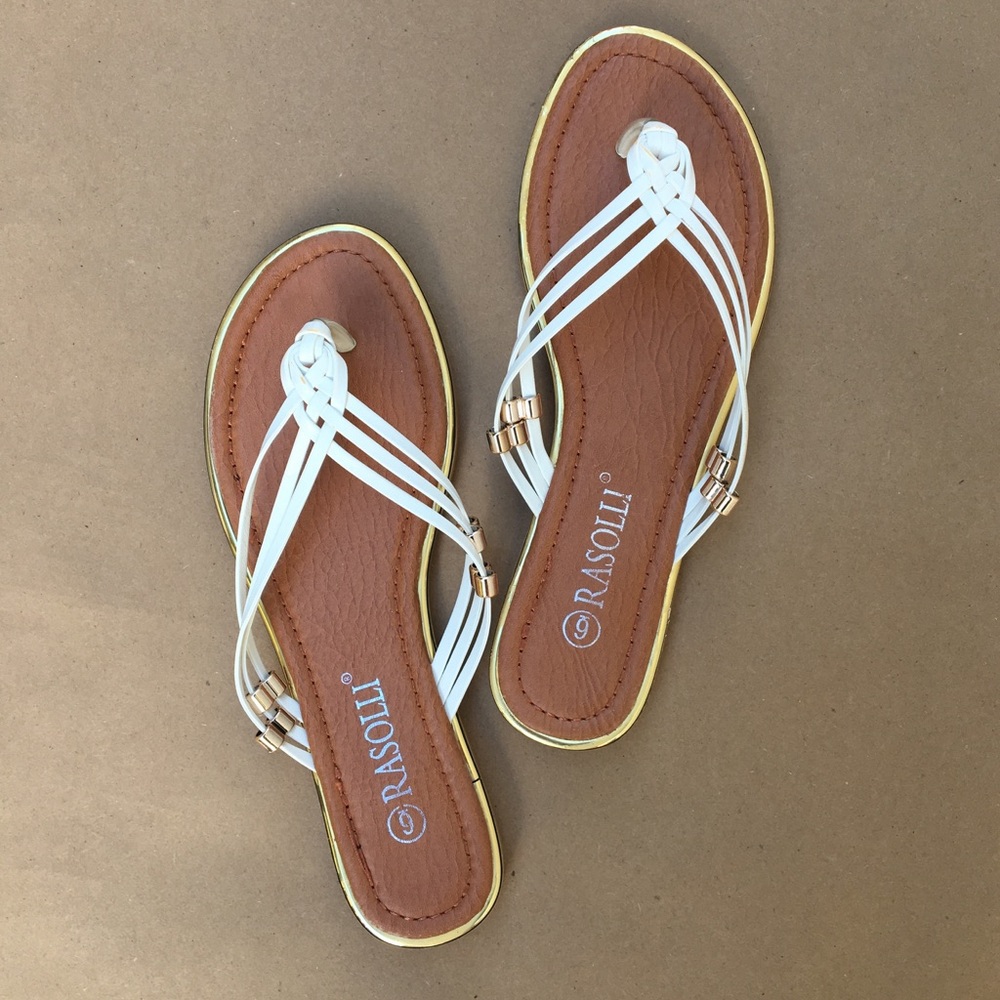 White sandals