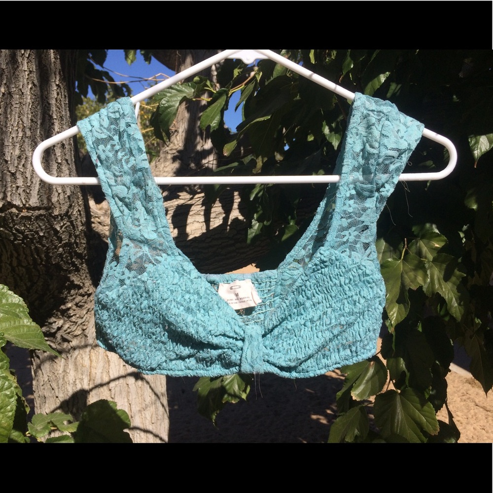 Turquoise & Lace Bralette