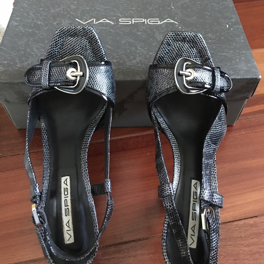 Black/ silver heels