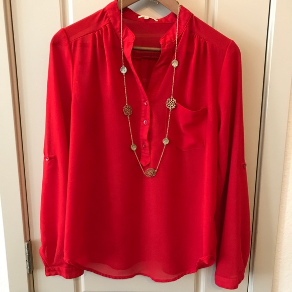Francesca's Collections Tops - Francesca's Collections, red top, medium ❤️
