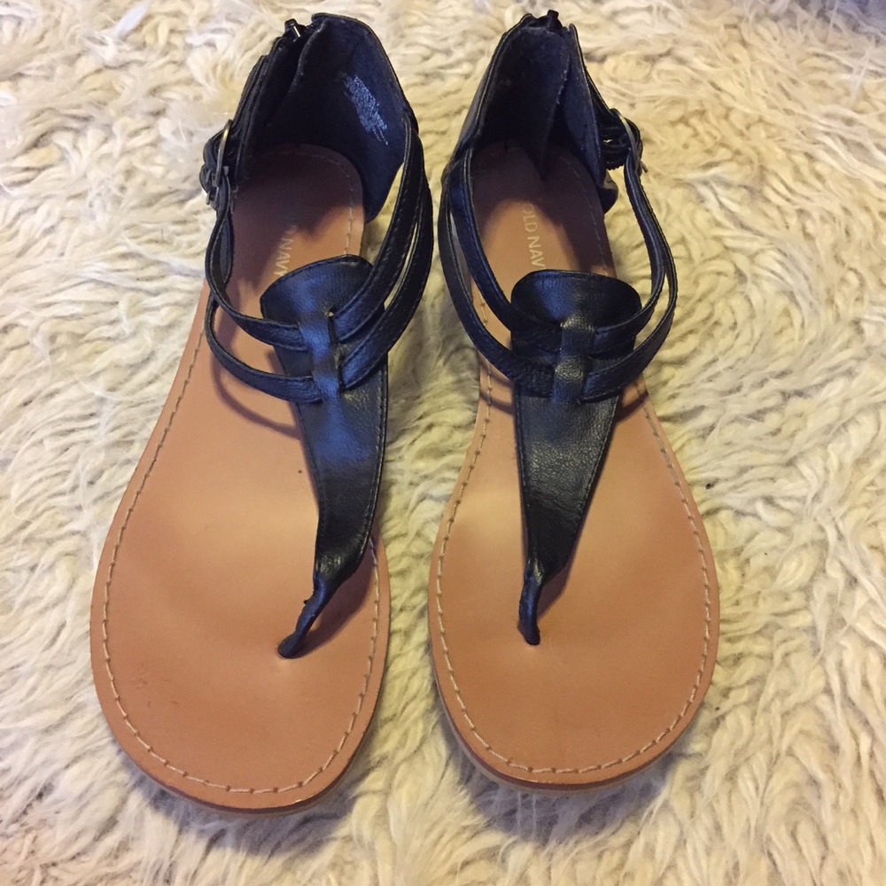 🖤Sandals | Black Zip-up