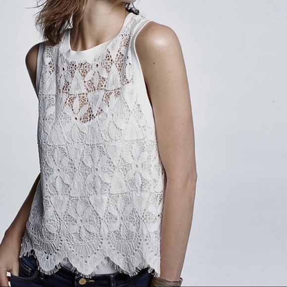 πHOST PICKπ Anthropologie Scalloped Lace Tank - Picture 2 of 7